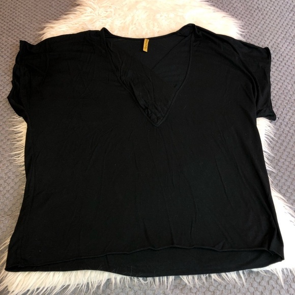RACHEL PALLY Wrap Neckline Short Sleeve Top Sz S - Picture 2 of 8